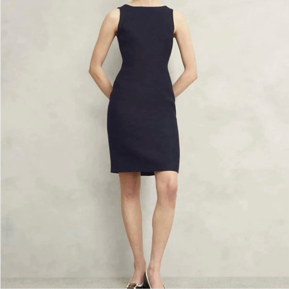 Hobbs Women's dark‎ gray sundress dress wool with pockets, sleeveless Size 10